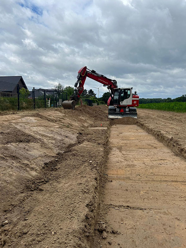 Tracé uitzetten voor fietspad